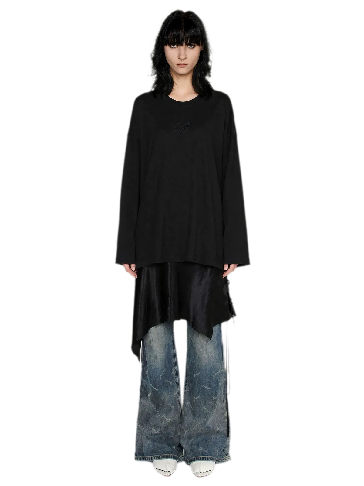 Acetate Layered Hem Dress