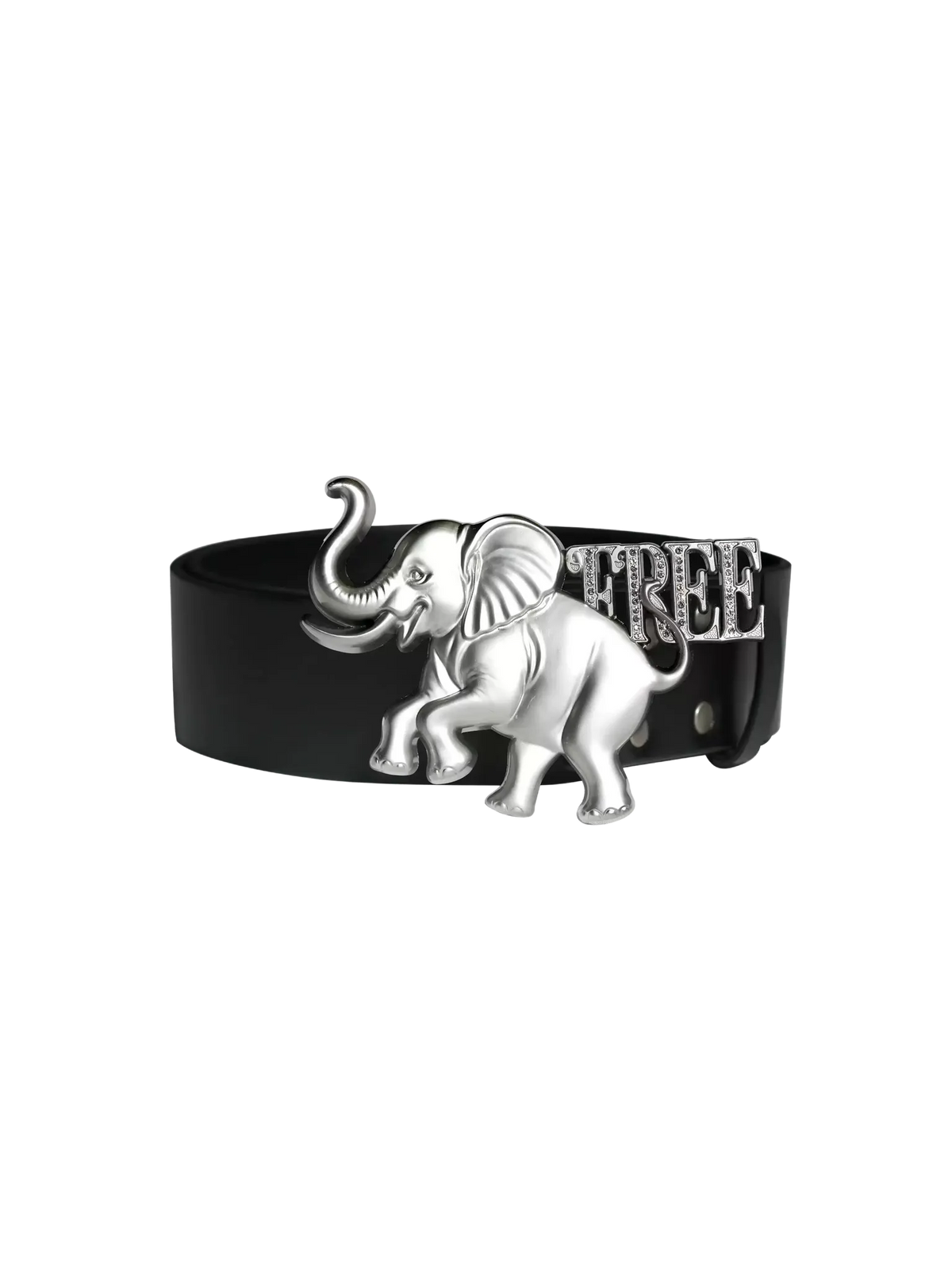 Elephant Symbol Freedom Metal Belt
