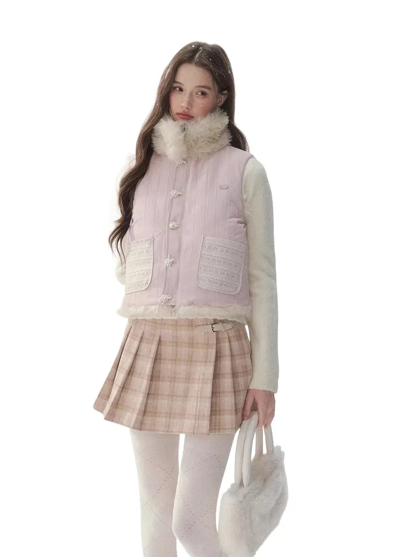 Reversible Vintage Faux-Fur Vest