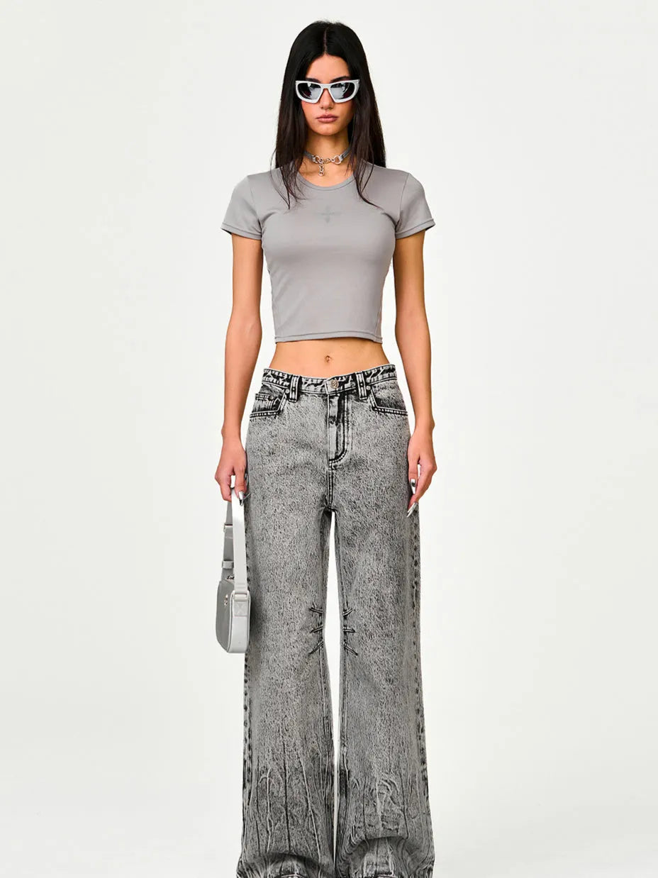 Compass Classic Wide-Leg Jeans
