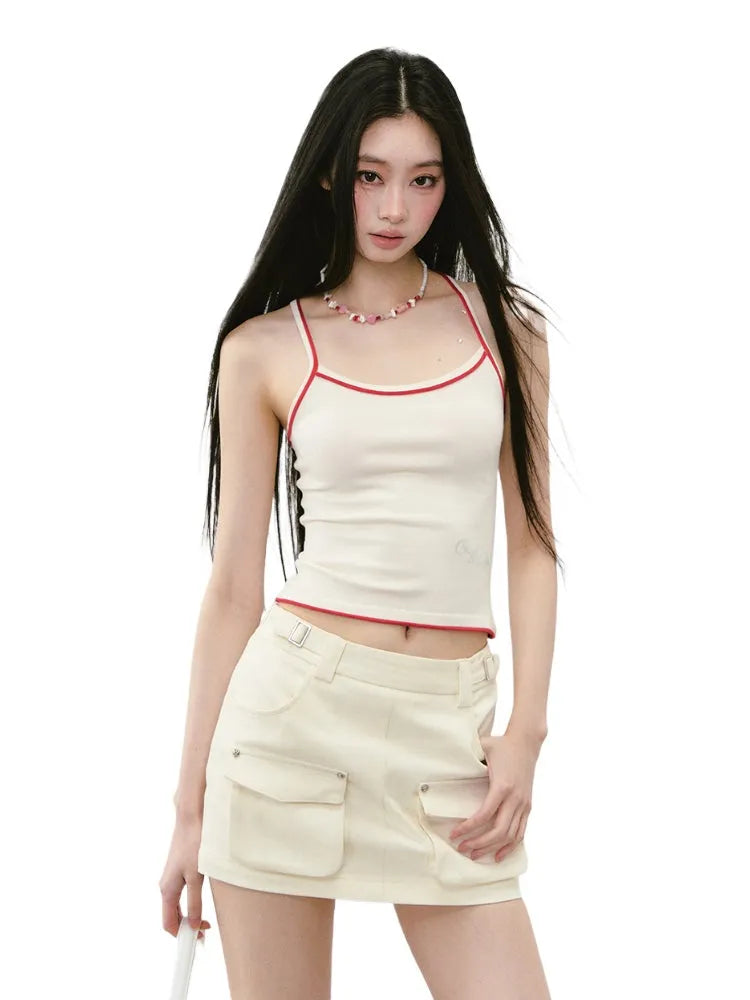 Casual Pocket A-Line Skirt