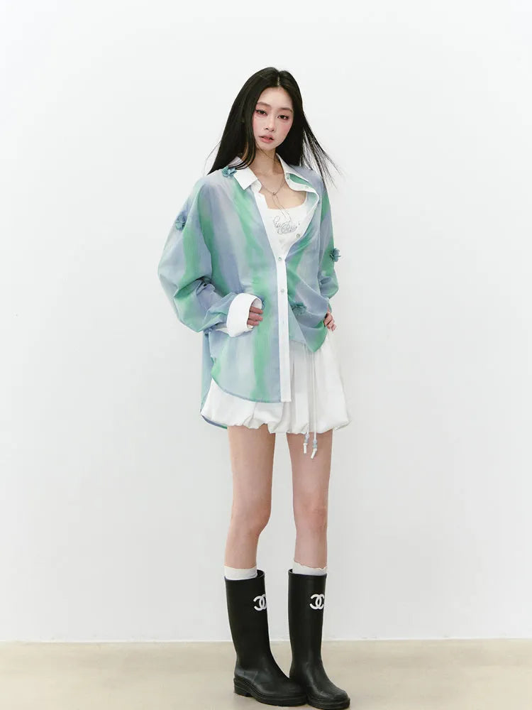 Floral Thin Flowing Sunshade Shirt