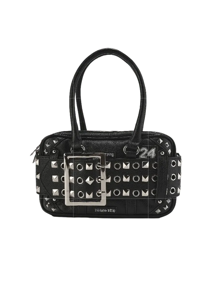 Punk Studded Embroidered Tote Bag
