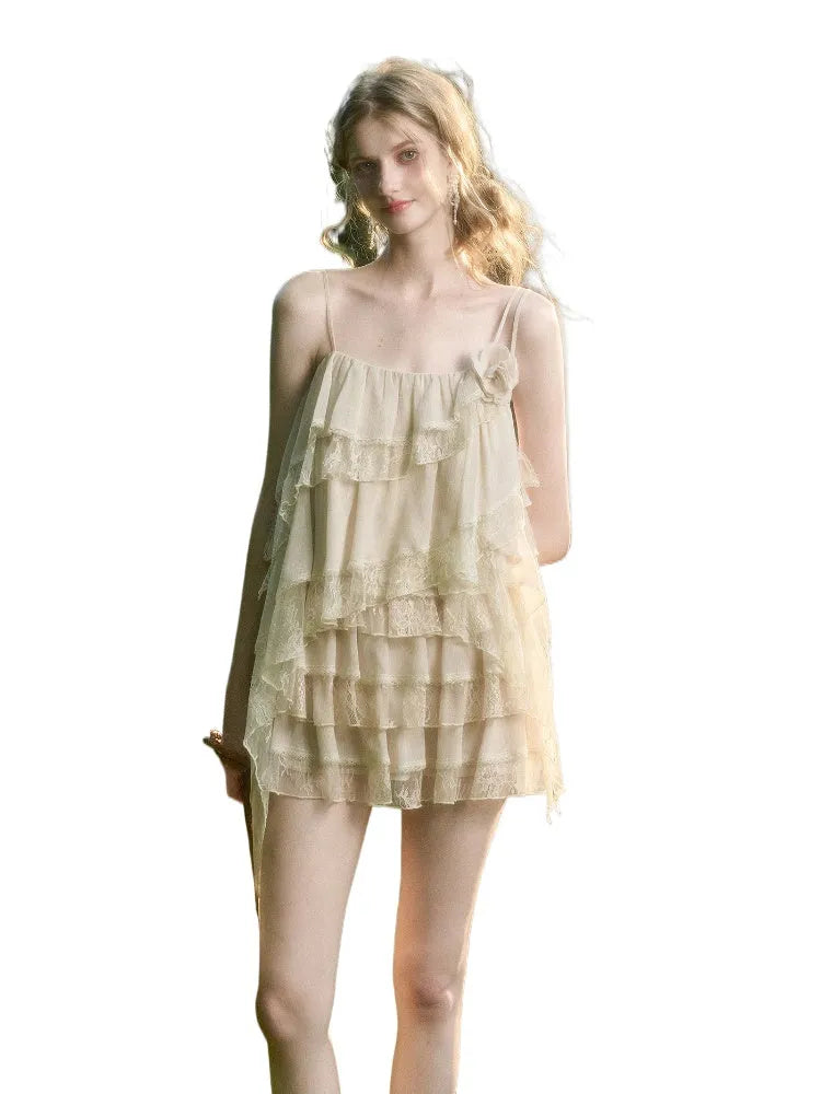 Soft Lace Fairy Tank Top & Skirt Set