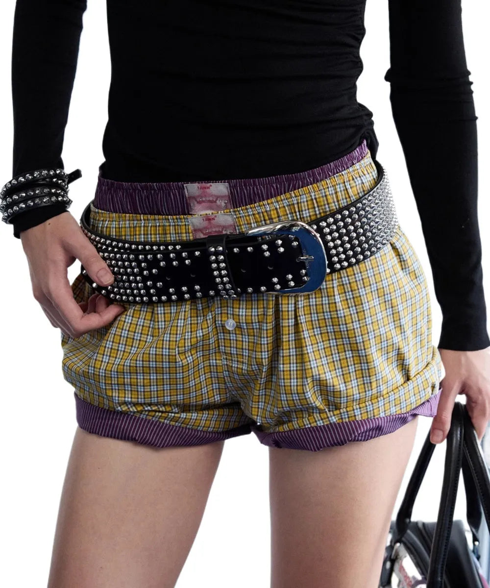 Retro Plaid Lounge Shorts