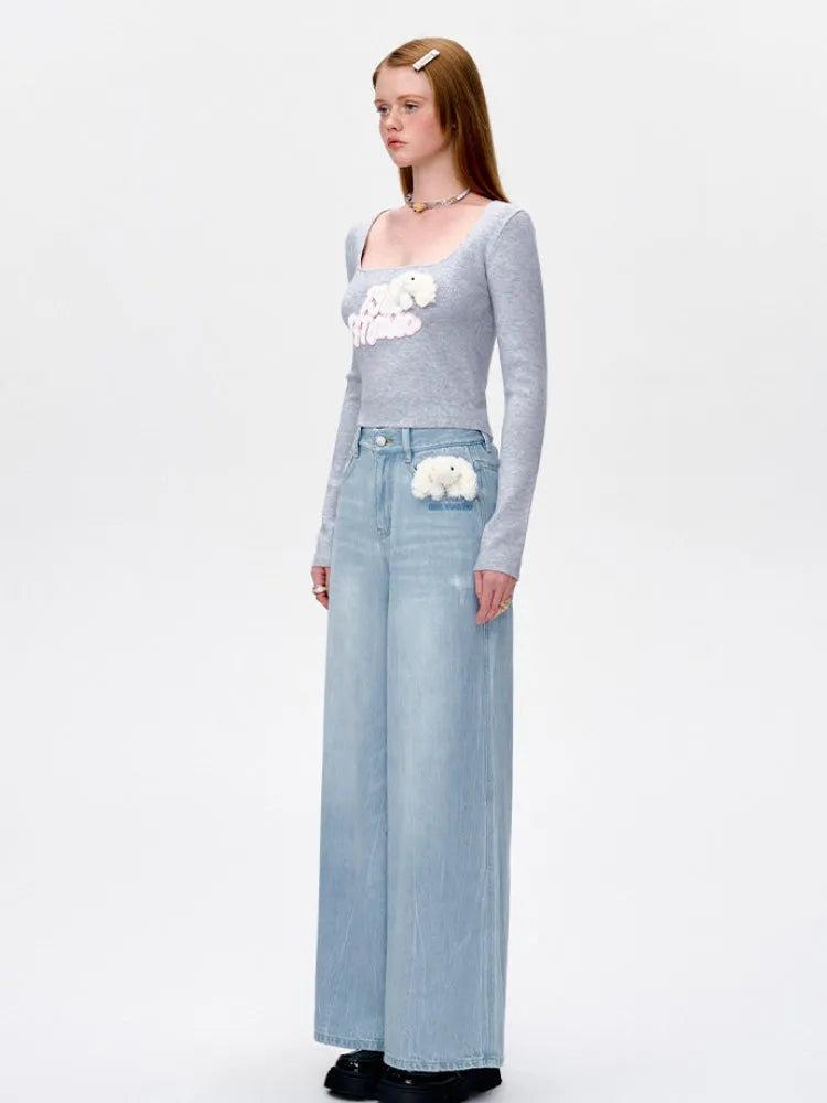 Low-Rise Wide-Leg Jeans