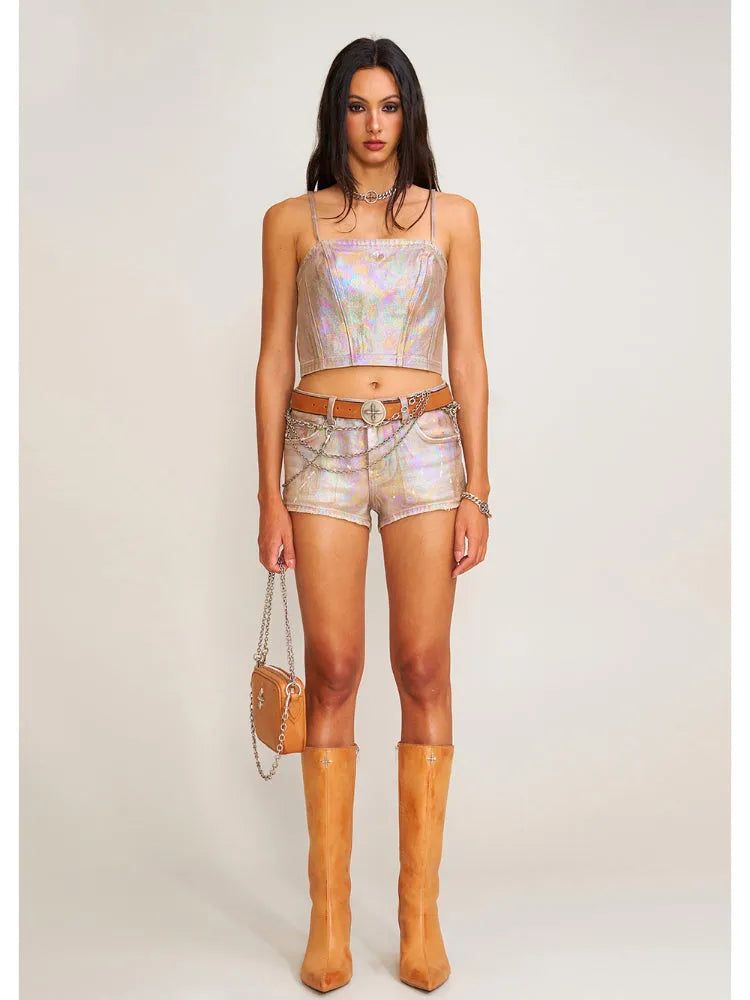 Rage Wild Denim Shorts Low Wild Cowboy Brown
