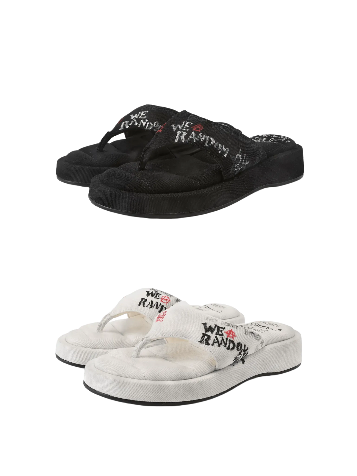 Grunge Hand-Painted Canvas Slippers