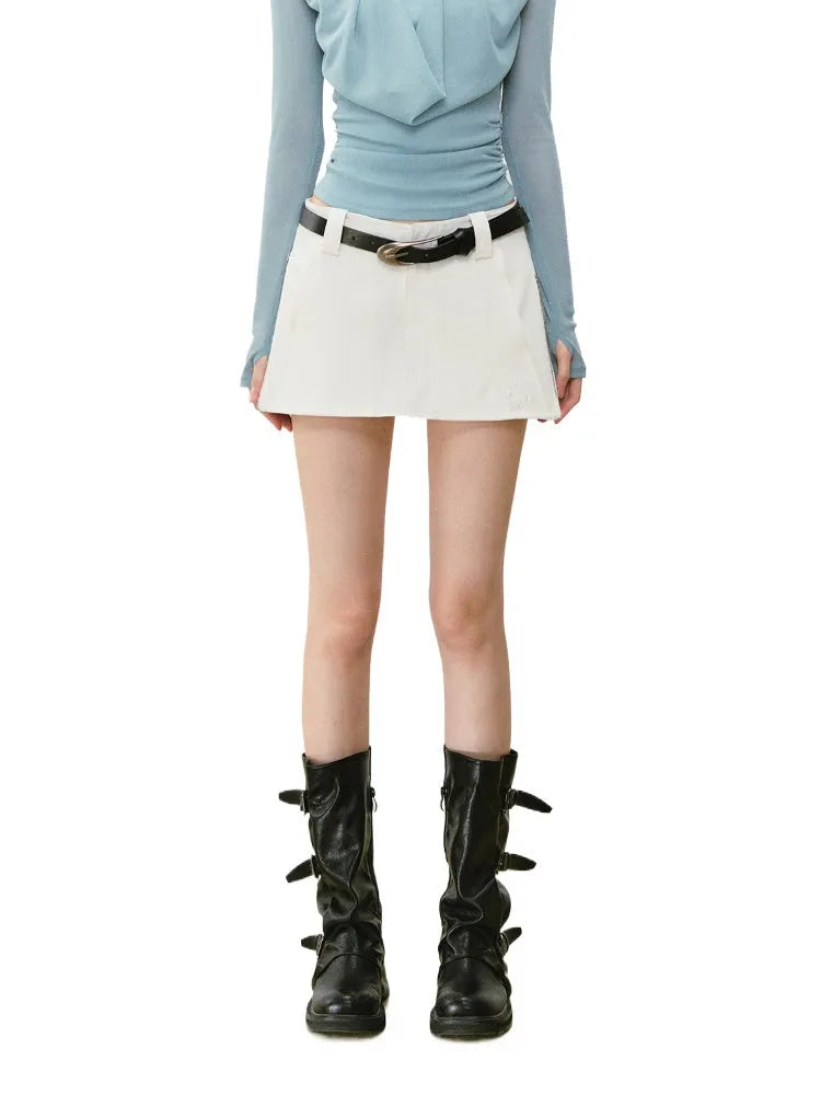 Casual Pencil Skirt with Double - Side Zippers