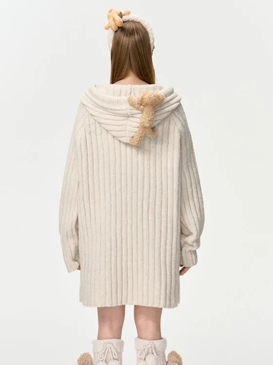 Apricot & Black Thick Stripe Sweater