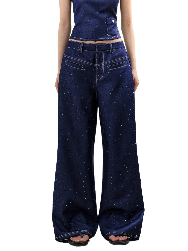 Color-Diamond Color Blocked Chanel - Style Jeans