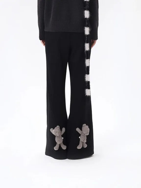 High-Waist Flared Sweatpants