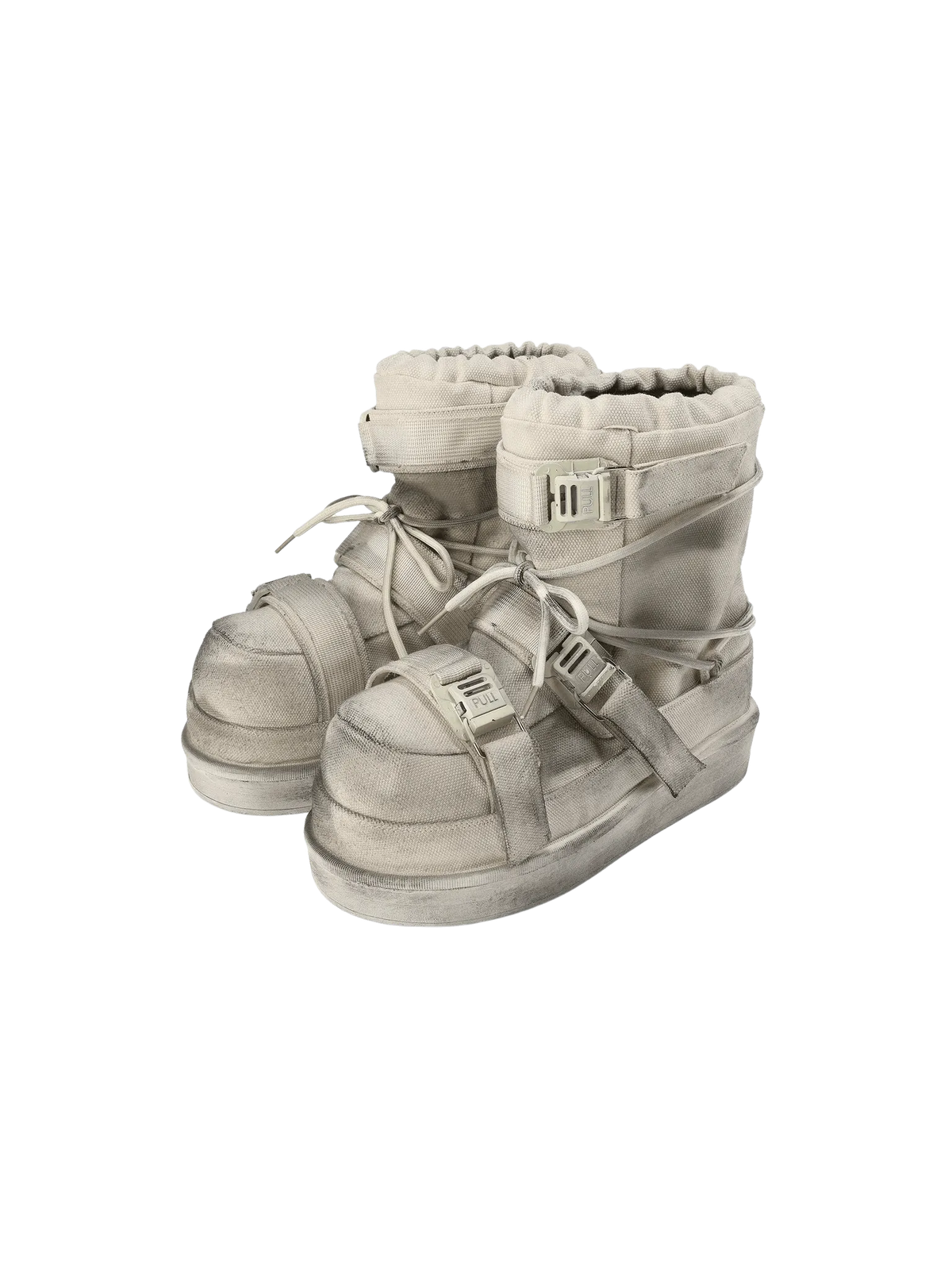 Detachable Sole Distressed Snow Boots