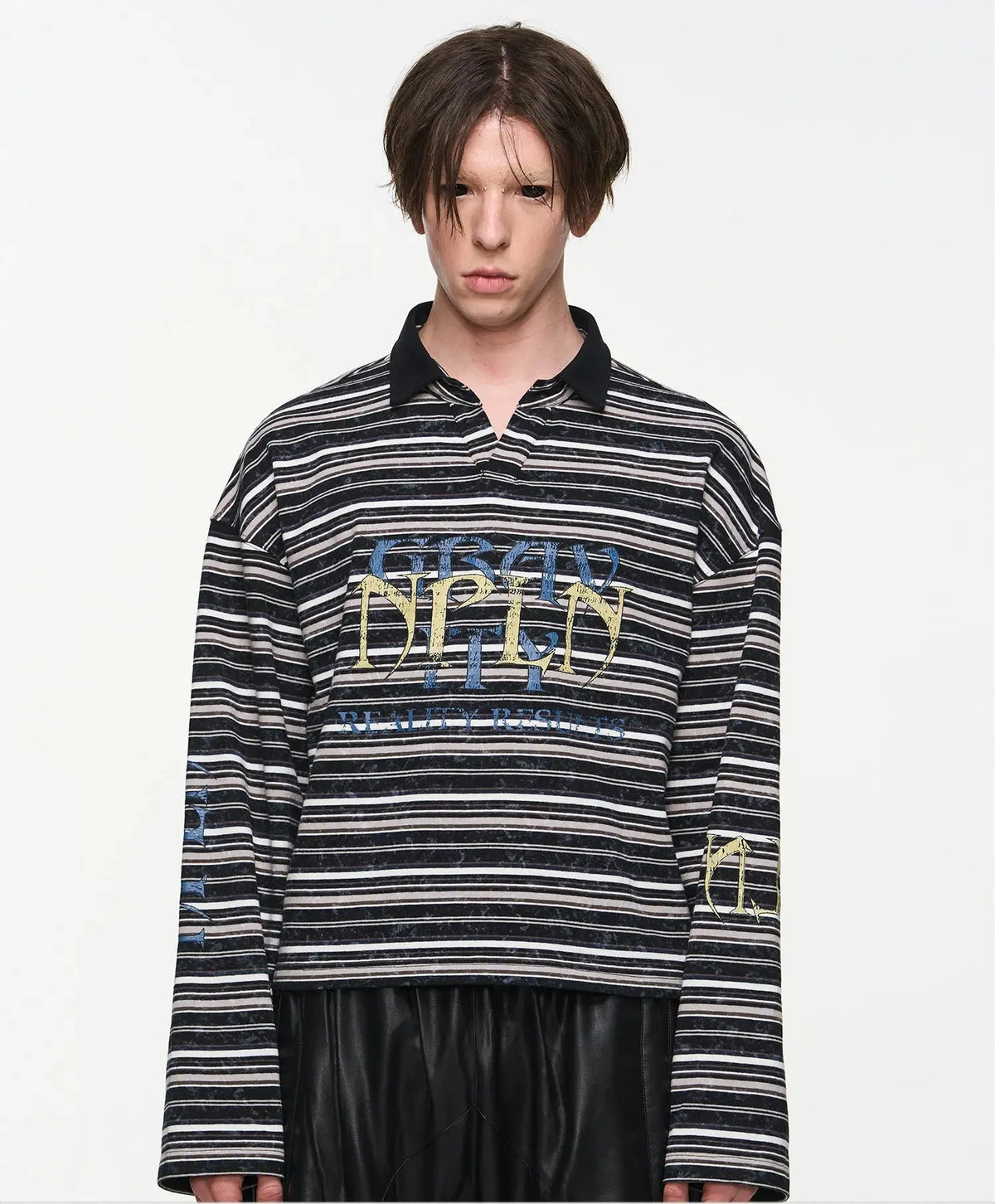 Washed Stripe Polo Shirt