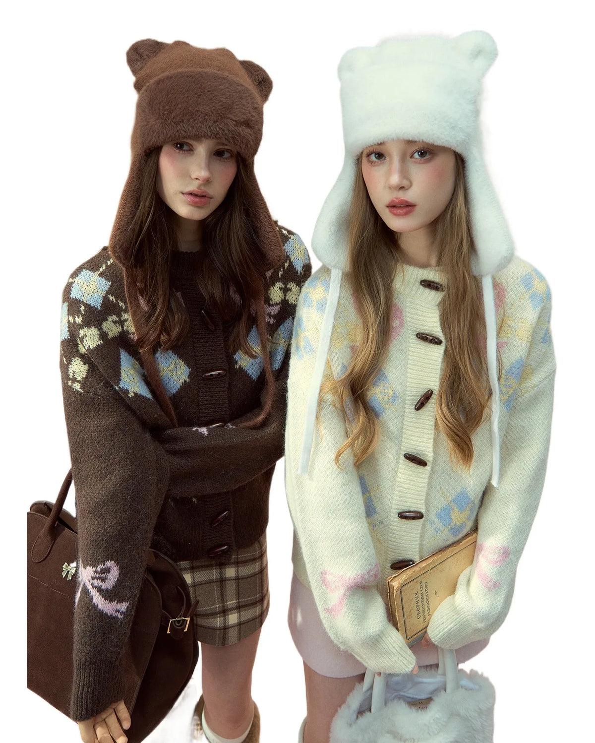 Teddy Earflap Angora-Blend Plush Hat
