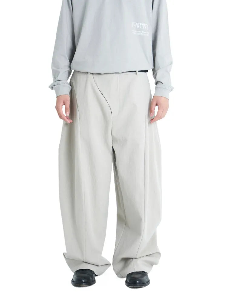Black & Lime White Cocoon-Shaped Pants