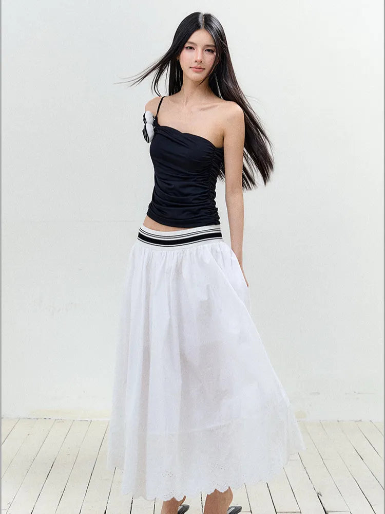 Striped Waistline Tutu Skirt
