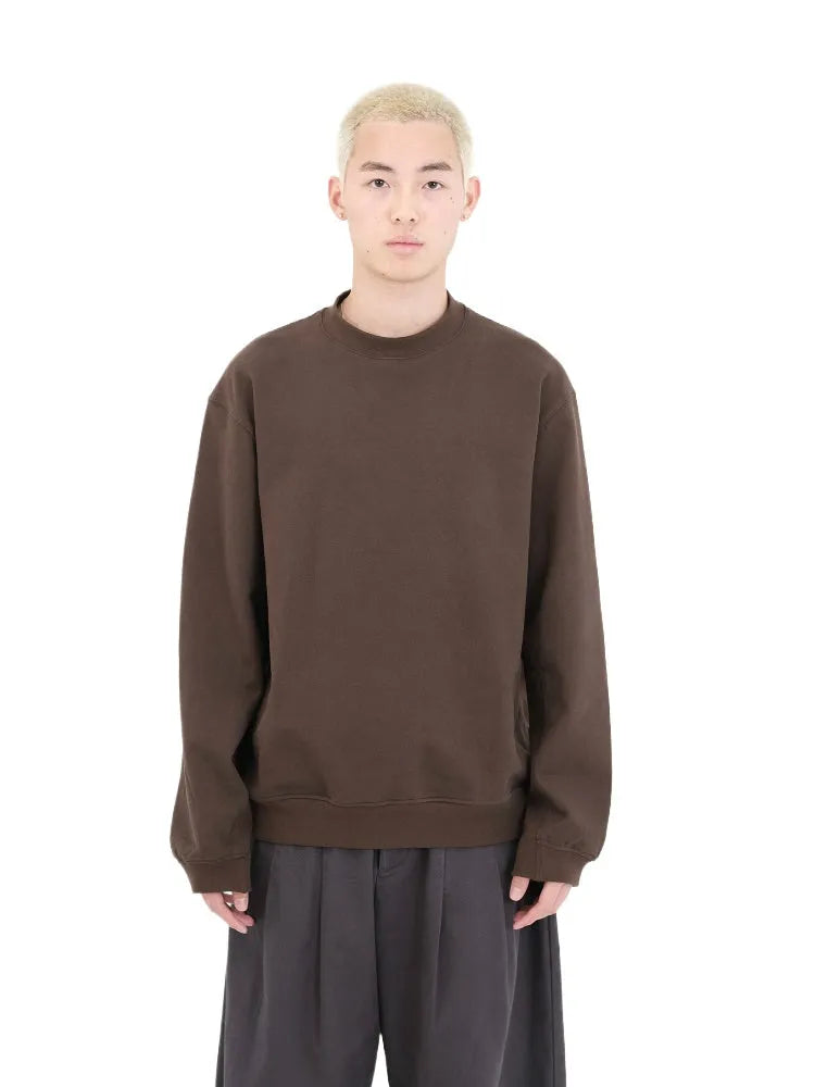 Black & Dark Brown Folded Sweatshirt