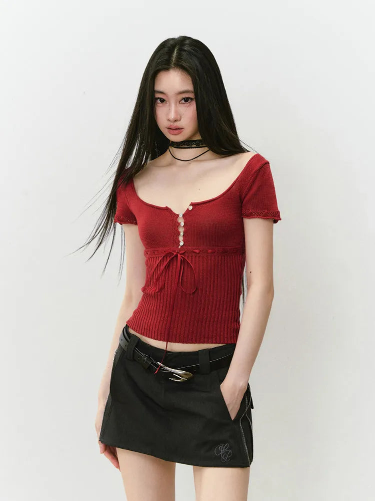 Casual Pencil Skirt with Double - Side Zippers
