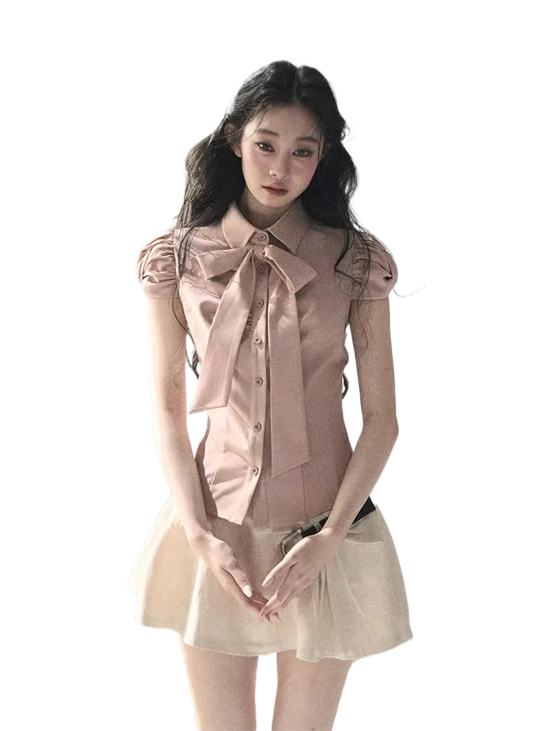 Powder Whisper Bow Shirt