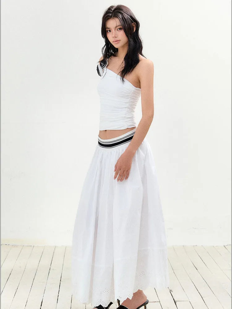 Rose Off-Shoulder Strapless Vest