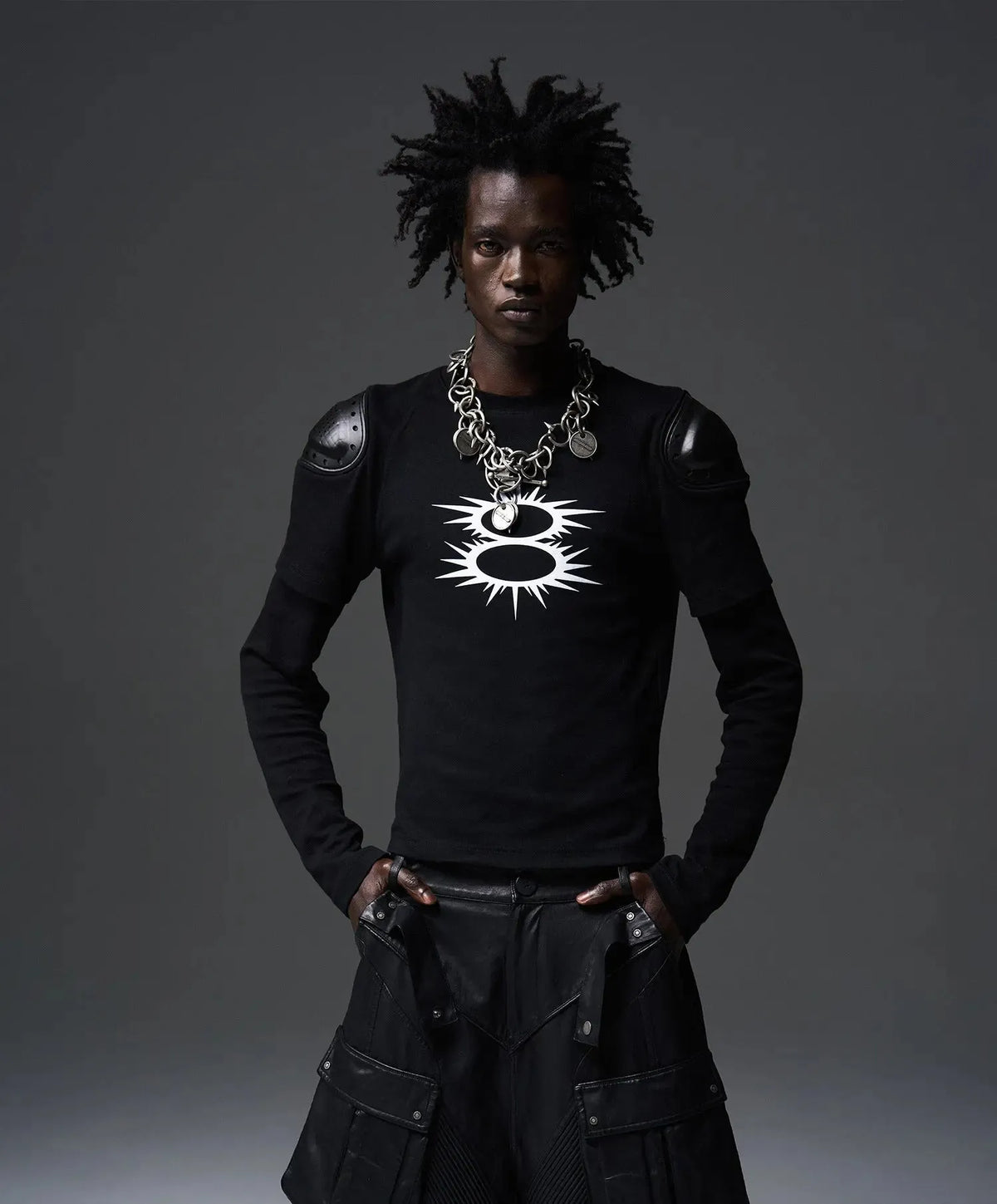 Black Slim Fit Long-Sleeve T-Shirt