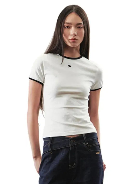 Slim-Fit Color-Block Crewneck Sports T-Shirt