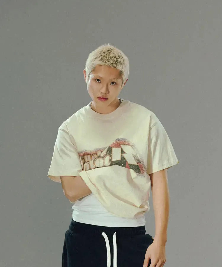 Beige Printed T-Shirt