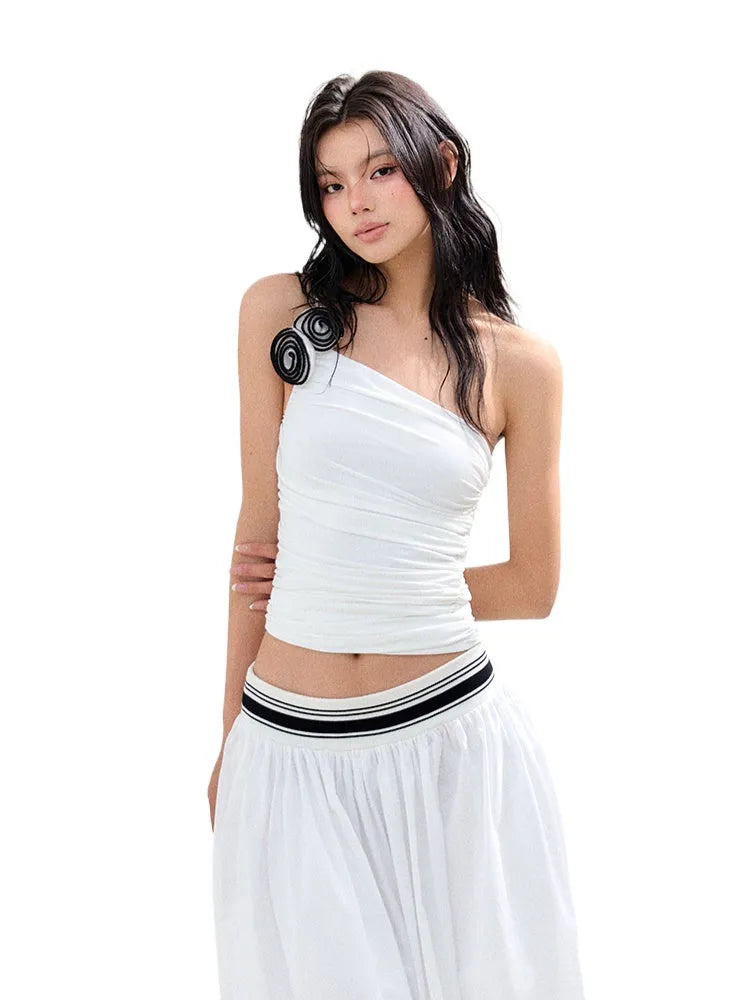 Rose Off-Shoulder Strapless Vest