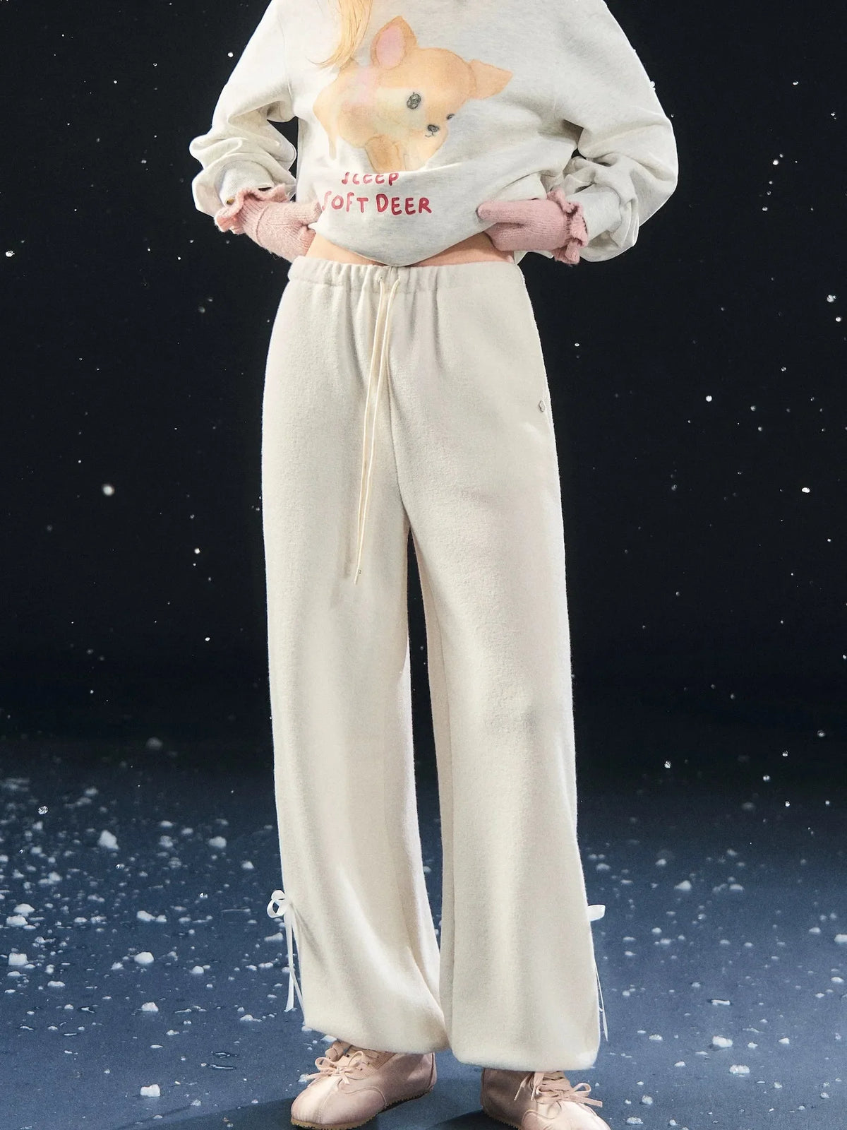 Velvety Jogger Lantern Pants