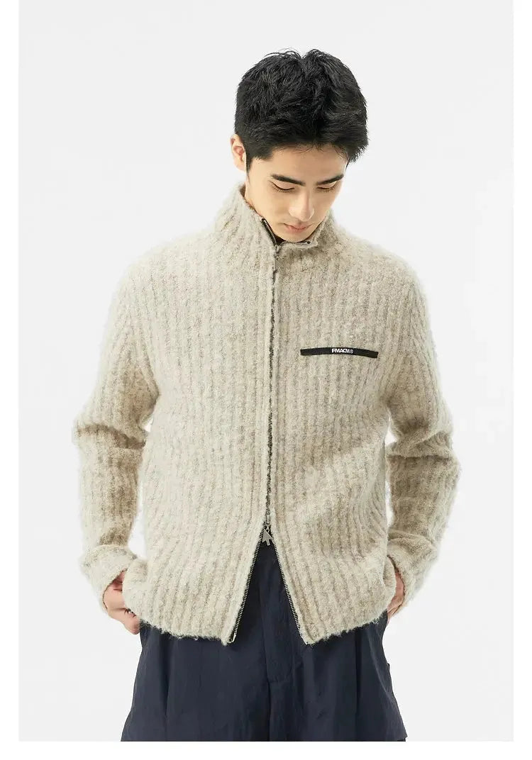 High Collar Zip-Up Jacket