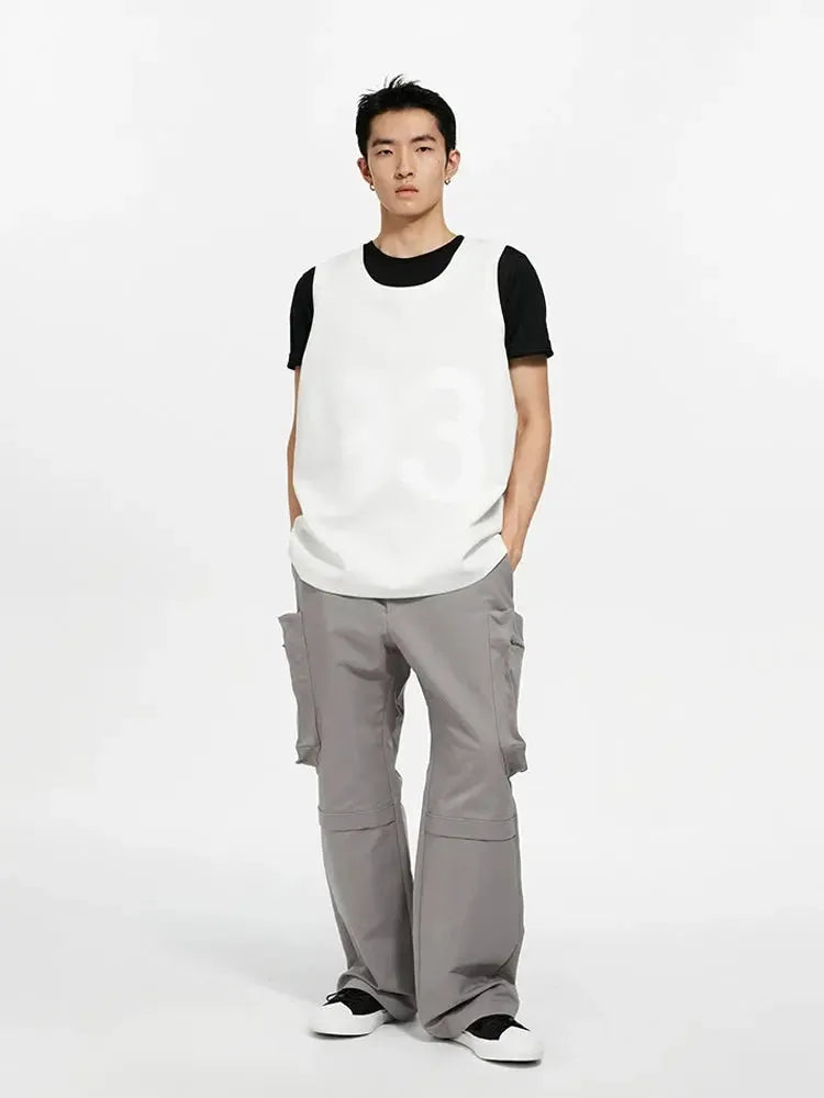 White Crew Neck Vest