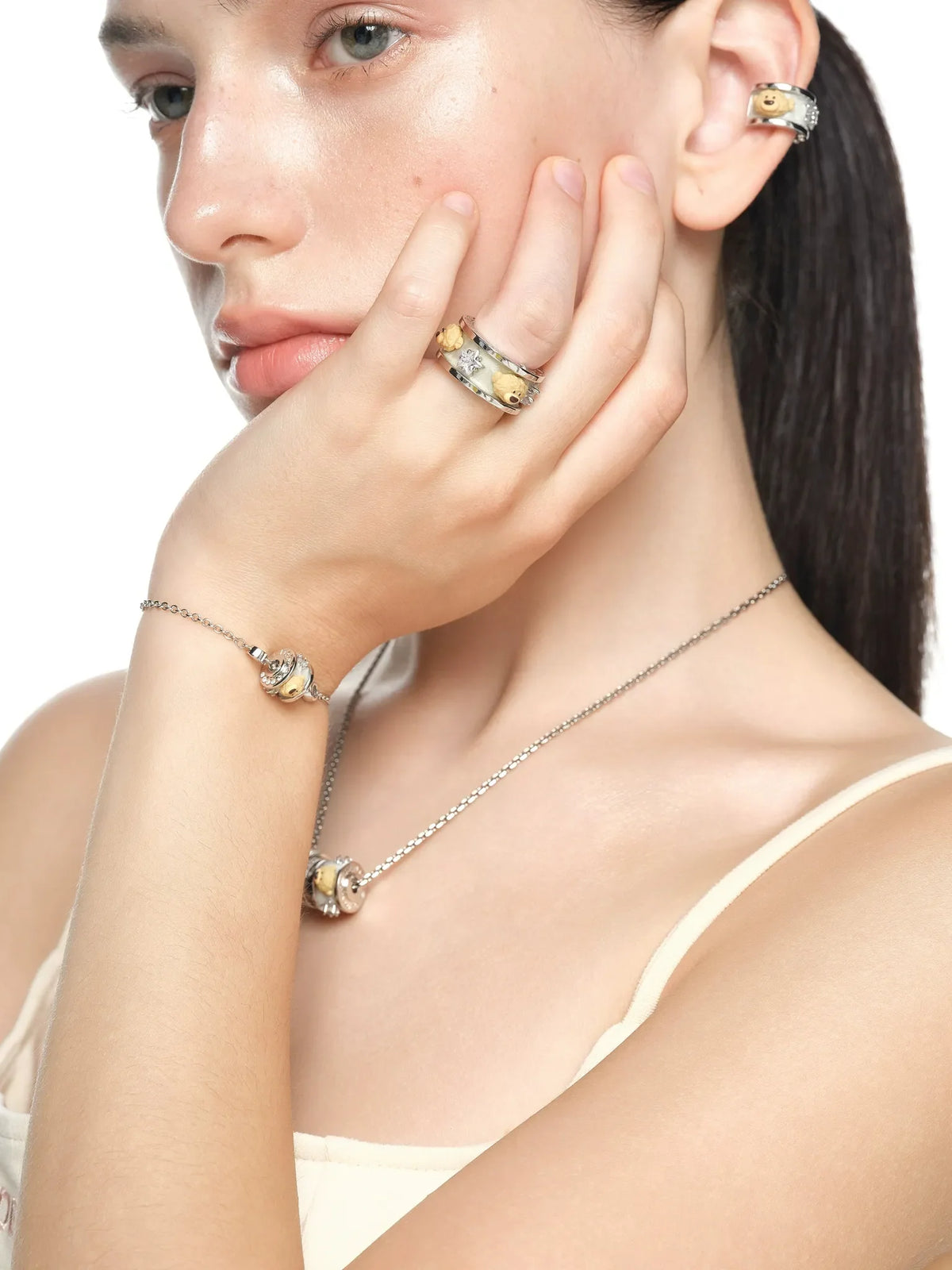 Bear Halo Statement Ring