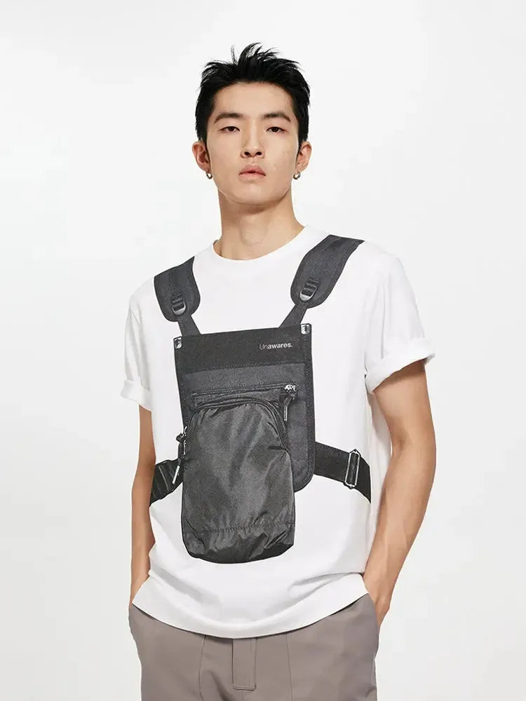 White Printed Short Sleeve T-Shirt