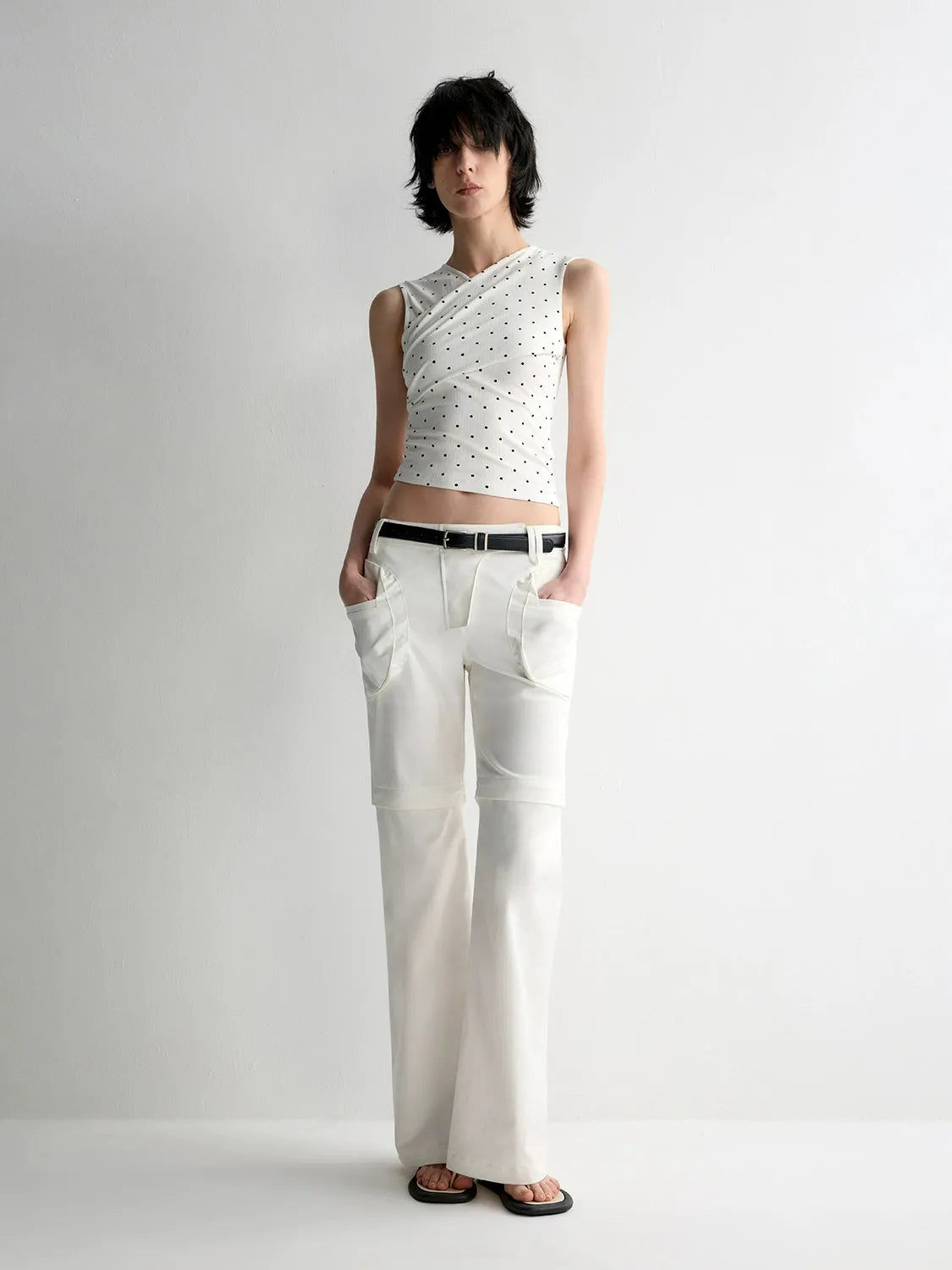 Two-in-One Removable Flared Casual Pants