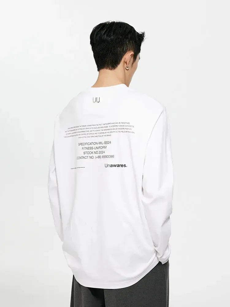 Black & White Letter Print T-Shirt