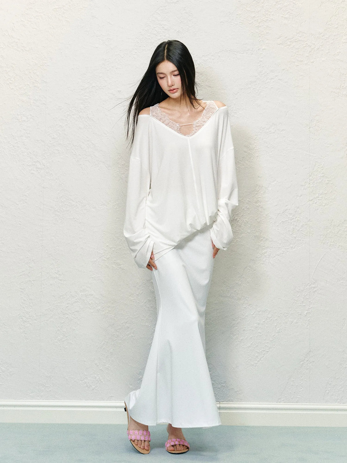 Draping Knit Mermaid Bodycon Skirt