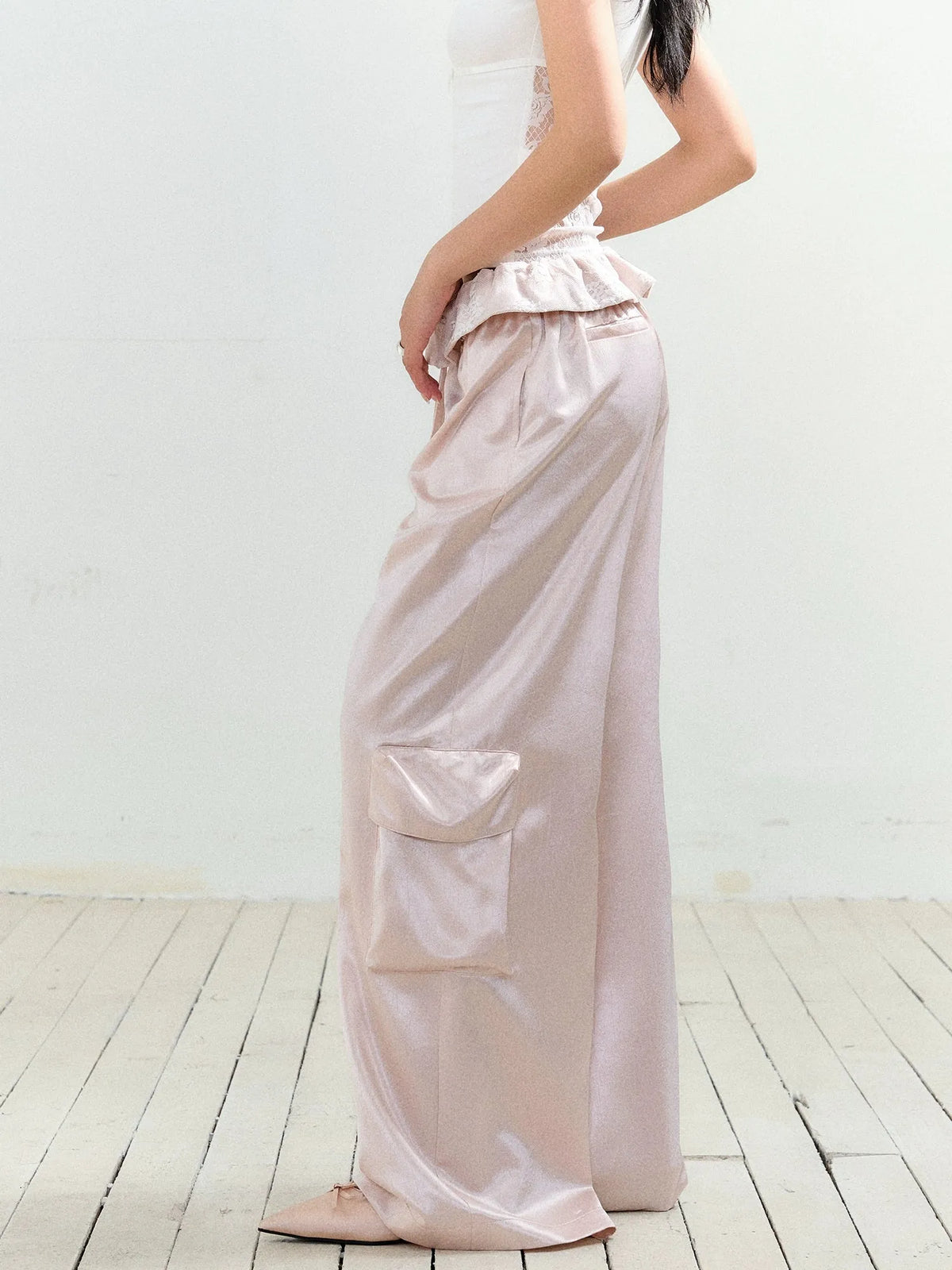 Lace Large Pocket Utility Pants