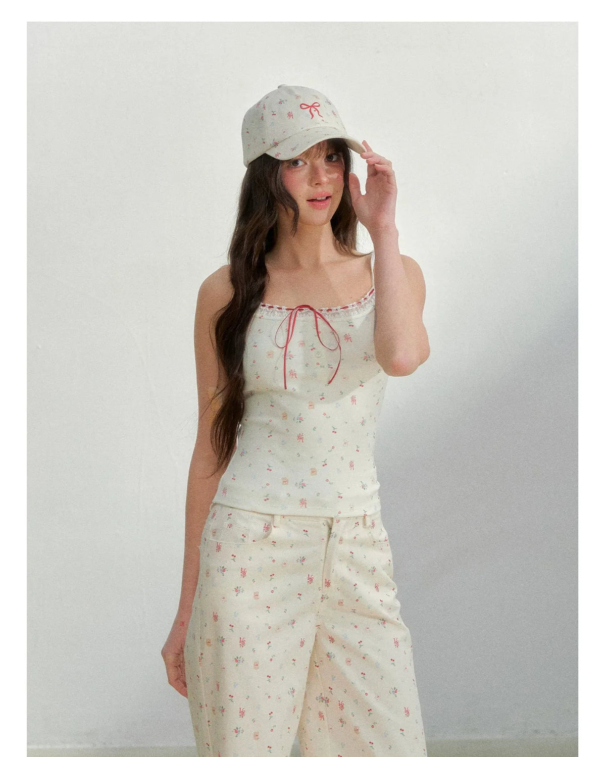 Vintage Floral Embroidered Girl Baseball Cap