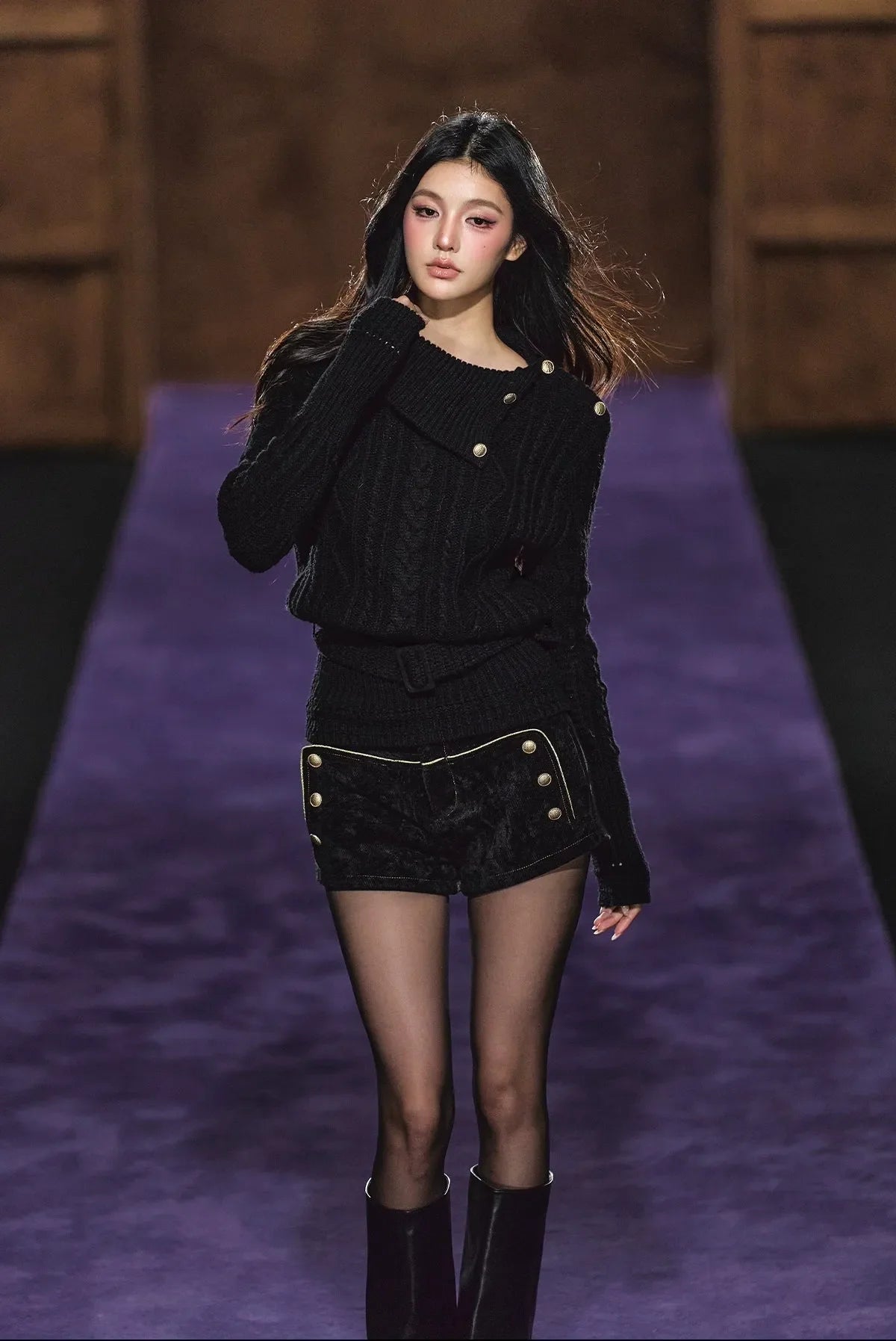 Australian Wool Cable Knit Turtleneck Sweater