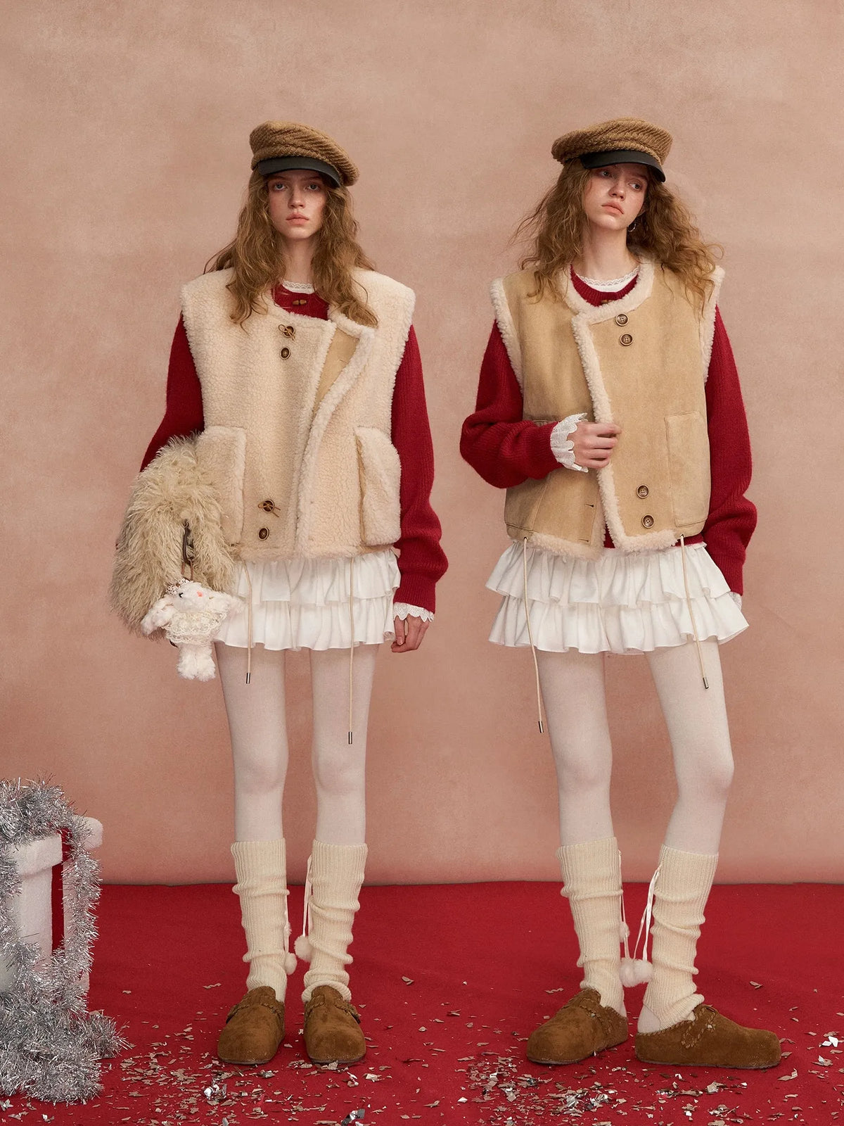 Reversible Fleece-Front Buttoned Vest