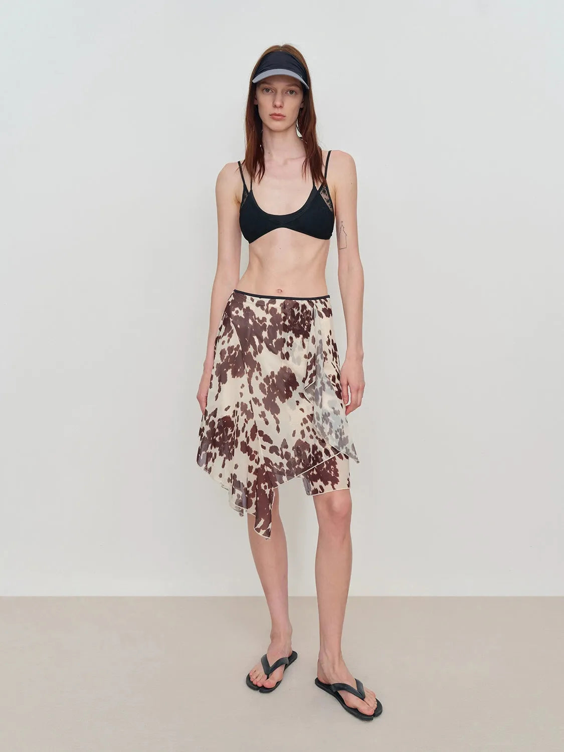 Irregular Flowy Mesh Skirt