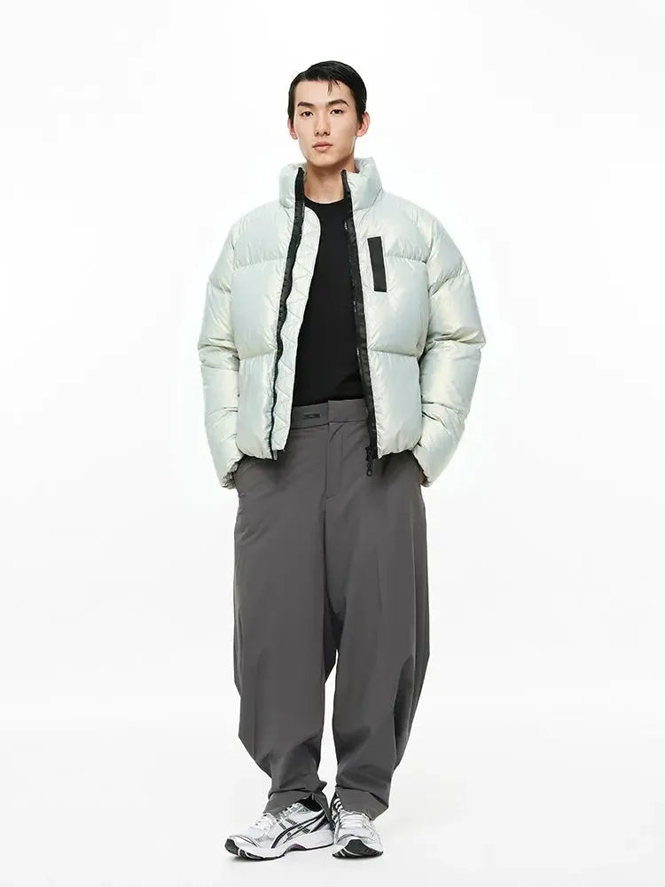 Silver Green Laser Down Jacket