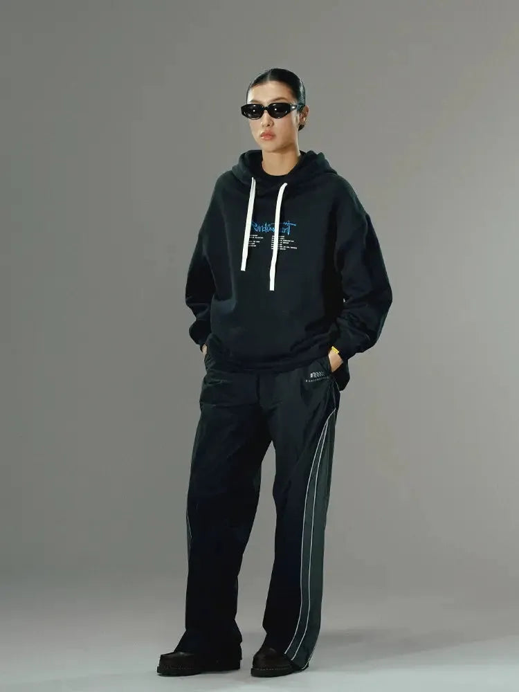 Black Printed Hoodie