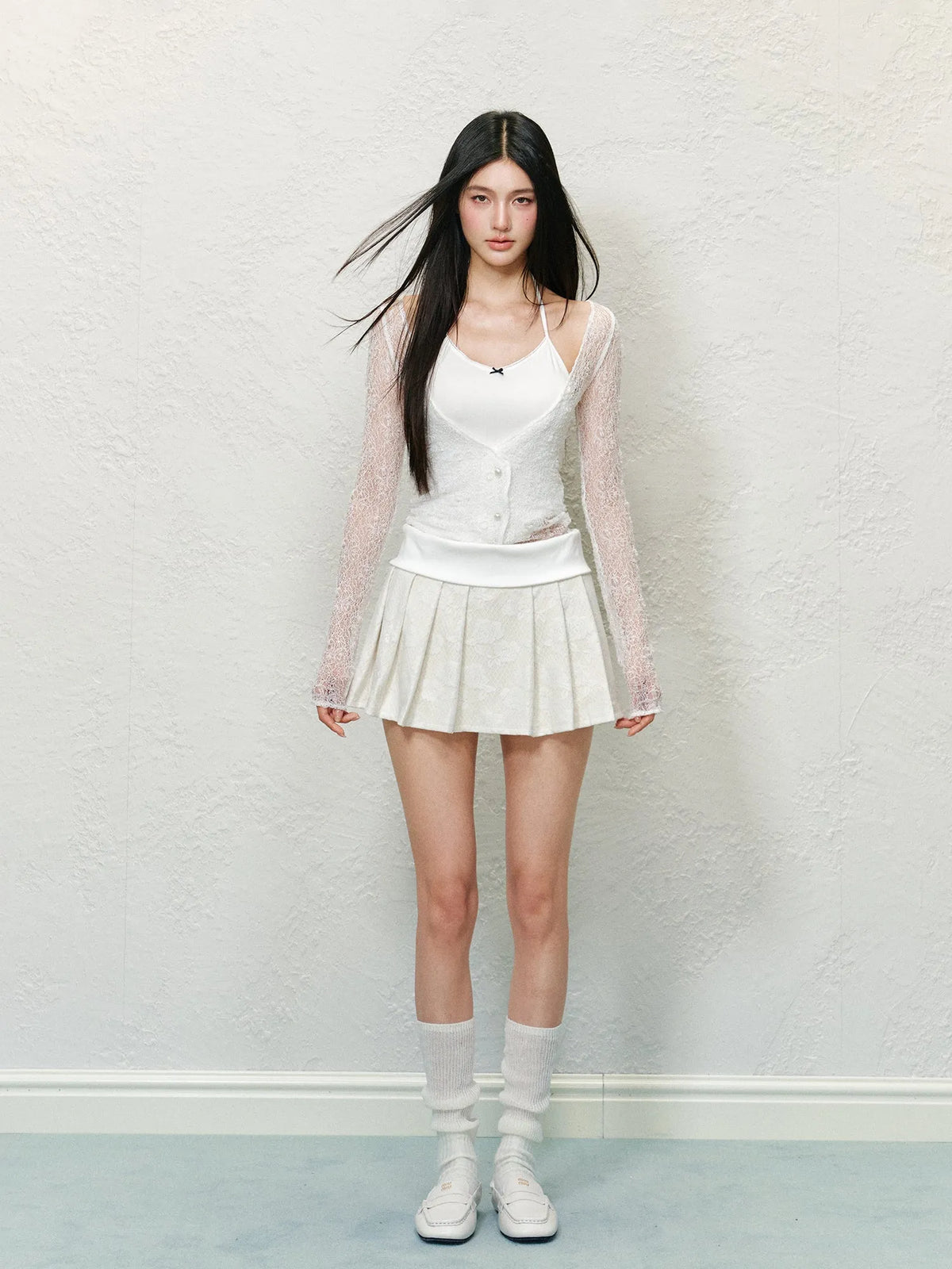 Ballet Style Two-Piece Lace Cami & Skirt Set