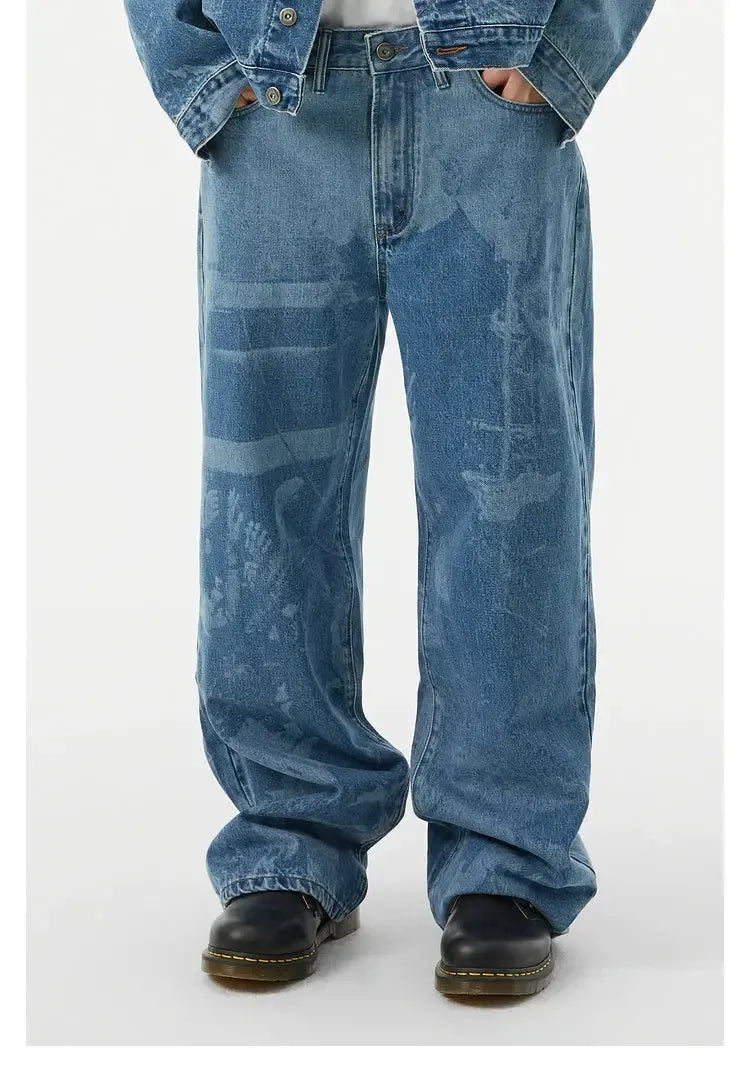 Kraftwerk Band Print Jeans