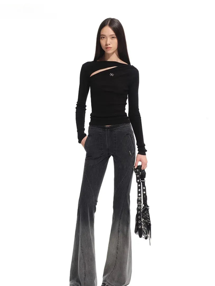 Crescent Knit Modal-Cotton T-Shirt