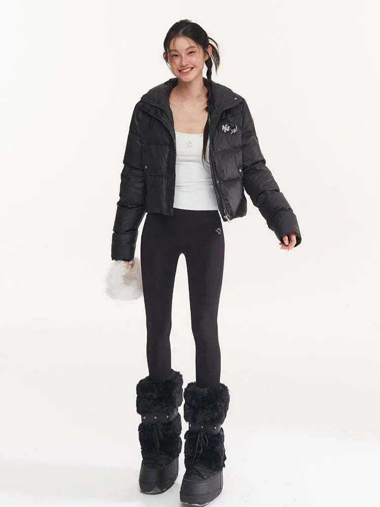 Black & White Pearl Down Short Jacket