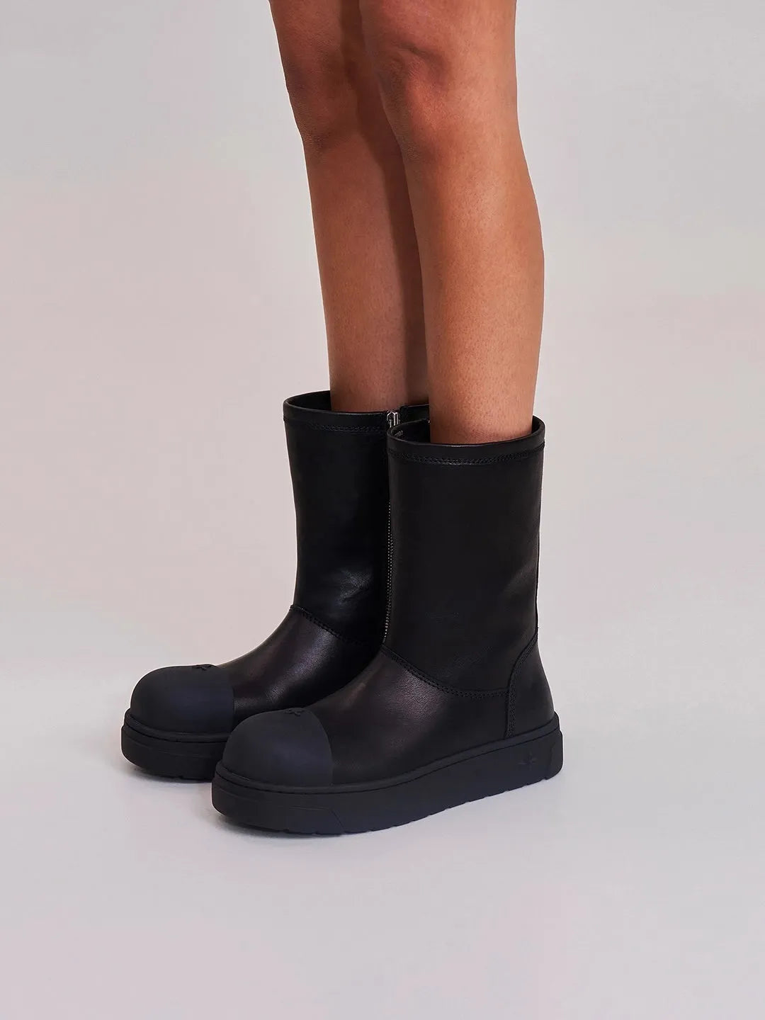 Sherpa Leather Wool Snow Boots