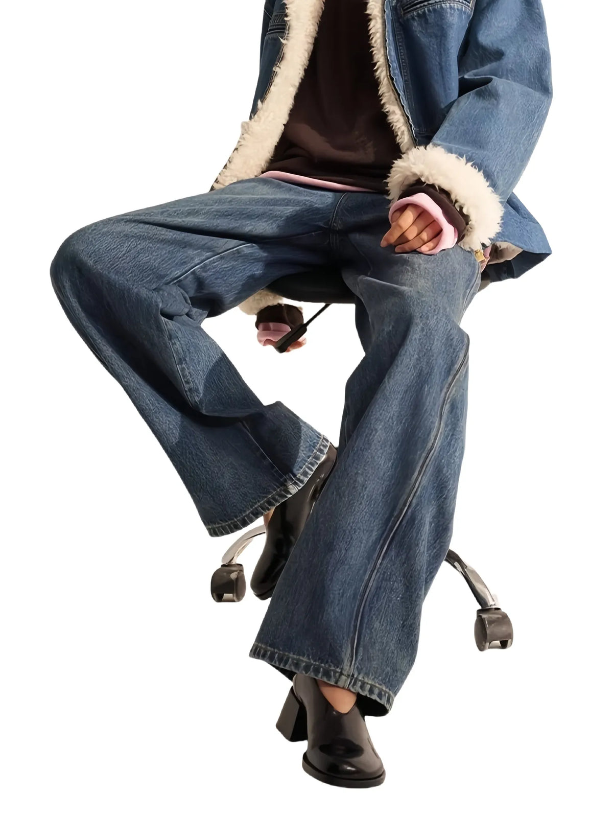 Pure Cotton Straight-Leg Denim Jeans